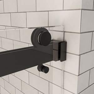 <span class=keywords><strong>Mampara</strong></span> de <span class=keywords><strong>ducha</strong></span> sin marco ultraestrecha con separación seco-húmedo, bandeja rectangular cepillada, puerta corredera Rectangular para baños - Product Image 3