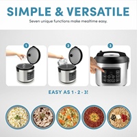 Autocuiseur Commercial Multifonction Deluxe en Acier Inoxydable Grande Capacité – Cuiseurs à Riz Intelligents Multi-usages en Acier Cylindrique