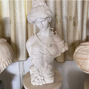 <span class=keywords><strong>Buste</strong></span> féminin en marbre sculpté à la main sur mesure pour galerie et projet de villa, statue classique en pierre. - Product Image 5