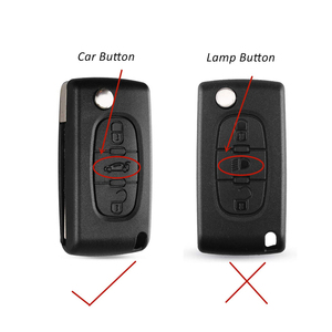 Télécommande de remplacement à 3 boutons avec support de pile à rainure CE0536 pour clé de voiture Peugeot 107 207 307 <span class=keywords><strong>407</strong></span> 607 208 308 408 - Product Image 2