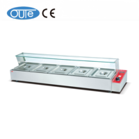 Bain-marie électrique de table professionnel en acier inoxydable OUTE 5 bacs pour buffet et cuisine