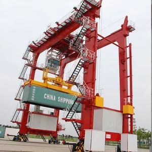 High Quality Double Beam Container 50 Ton Rubber Tyred Gantry Crane Price