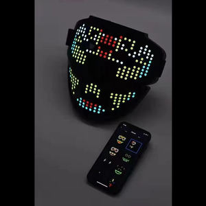 หน้ากากฮาโลวีน Led ที่เจ๋งที่สุดในปี2022,ชุดแฟนซีที่สามารถตั้งโปรแกรมได้บลูทูธหน้ากากงานเลี้ยงเต้นรำสวมหน้ากากคอสเพลย์ - Product Image 1