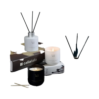 Coffret Cadeau Décoration Maison Écologique DIY Luxe Platine – Bougie en Verre Parfumée Faite Main et Diffuseur à Bâtonnets Longue Durée Fraîcheur Assurée