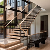 Marches d'escalier Anewson Premium en bois massif, marches d'escalier en chêne haute densité, pièces de marche pour maison et villa