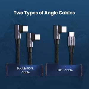 Câble USB Type C vers Type C UGREEN 90 degrés PD 100W, chargeur rapide à angle droit, câbles de données pour Apple Macbook Samsung Huawei - Product Image 6