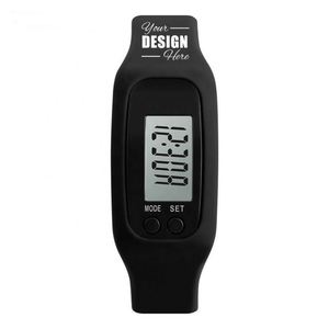 Montre connectée personnalisée en silicone avec podomètre pour la marche/la course, compteur de calories, compteur de pas, cadeau promotionnel d'entreprise pour tous - Product Image 1