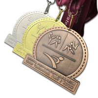 Médaille personnalisée en alliage de zinc en forme d'engrenage, émaillée, pour événements sportifs de course, avec logo personnalisé, ODM, OEM