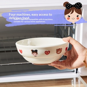 2026 New Underglaze Color Ceramic Soup Noodle Bowl Cute Cartoon Design Non-Toxic Dishwasher Safe Eco-Friendly Household Use - Product Image 2