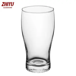 Óculos de vidro para beber de cerveja, logotipo personalizado, impresso de refrigerante transparente, 20 oz