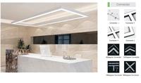 Suspension LED linéaire en aluminium anodisé, dimmable DALI, disponible pour l'éclairage commercial et de bureau, longueur personnalisable