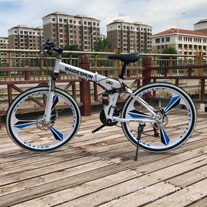 Vélo pliable à <span class=keywords><strong>prix</strong></span> d'usine, vélo de montagne à double suspension 24/26 pouces, vélo pliable en acier à haute teneur en carbone, roue intégrée - Product Image 2