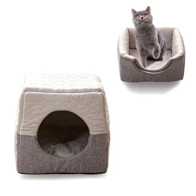 Customized Four Seasons Waterproof Cat House Anti slip Cat Nest Dual Use Pet Bed
