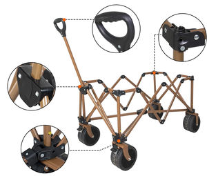किराने की खरीदारी और बागवानी उच्च क्षमता ढहने वाली तह वैगन कैंडर कार्ट - Product Image 6
