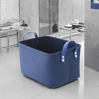 Paniers de rangement personnalisés avec logo, sacs de transport réutilisables avec poignées pour vêtements, épicerie, emballage de boutique
