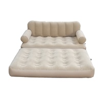 Fauteuil inclinable multifonctionnel cinq-en-un portable et pliable, design moderne, nouveau canapé gonflable, matelas gonflable pour le camping en plein air, PVC kaki