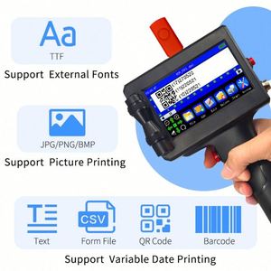 Imprimante d'étiquettes thermiques portable 2026 Nouveautés Légère Séchage rapide Imprimante manuelle Jet d'encre portable sur plastique - Product Image 6