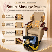 Fauteuil de pédicure électrique moderne sans tuyauterie, fauteuil de massage confortable pour spa des pieds, pour salon professionnel de pédicure et soins des pieds
