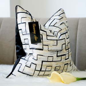 Tùy Chỉnh Vuông Pillowcase Trang Chủ Sofa Trang Trí Cushion Cover Jacquard Satin Dệt Vải Với Lụa Và Mịn Cảm Giác - Product Image 6