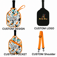 Sac de raquette de pickleball à marque privée, rembourré, avec corps souple et fermeture éclair fluide, pour utilisation en extérieur sur le terrain, fabriqué en Chine