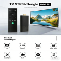 JUNUO Dernier Cri 4K Android 11 Smart TV Dongle Game Stick Fire TV Box 2 Go 16 Go avec Double Wifi BT Android TV Stick