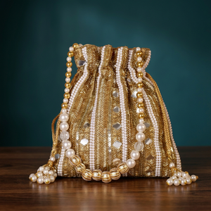 Sac Potli élégant de haute qualité avec broderie artisanale pour les soirées, les événements et les mariages - Product Image 2