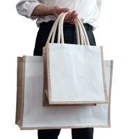 Sac en toile de jute écologique recyclable imprimé sur mesure, sac de plage réutilisable en toile de jute à motif léopard pour la publicité