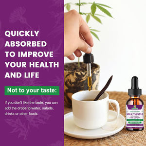 심황 & 민들레가 포함된 유기농 우유 엉겅퀴 액체 방울, 간 정화 해독 및 소화 지원 보조제 - Product Image 2