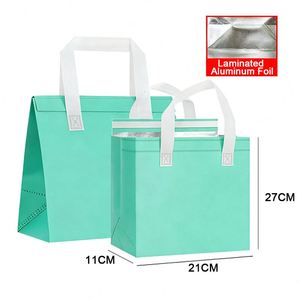 Customizable Waterproof Insulated Recyclable Custom Thermal Heat Fabric Cooler <b>Bag</b> Polypropylene Non-woven Tote <b>Bag</b> - Product Image 1