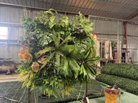 Décoration murale en plastique, herbe artificielle suspendue, plante de haute qualité, décoration extérieure pour bâtiments
