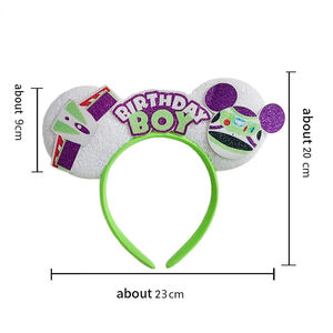 बच्चों के लिए हेलोलीन भूत और बैट मिकी माउस कान हेयरबैंड बच्चों के लिए सेइन धनुष हेडवियर - Product Image 4