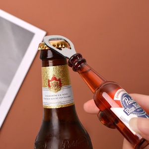 Abridor de Botellas de Cerveza y Vino Multifuncional de Acero Inoxidable, Decoración Creativa para Refrigerador, Adhesivo para Bar y Hogar - Product Image 3