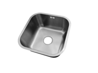 Évier de cuisine encastré simple en acier inoxydable 304 de haute qualité, fait main, anti-rayures, sans robinet
