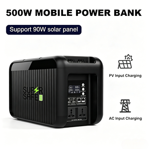 Power Bank Portatile Leggero da 500W per Esterni, Ricarica con Pannello Solare, Inverter a Onda Sinusoidale Pura, Batteria LiFePO4 da 460.8Wh, SUPSRSAFE - Product Image 1