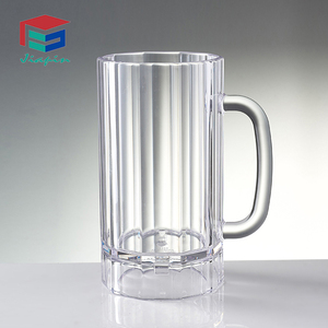 650ml Bar Pub Handle Mug Stripe Clear High Quality <strong>Beer</strong> Mug <strong>Glass</strong> 22oz Clear Plastic <strong>Beer</strong> <strong>Stein</strong> - Product Image 3