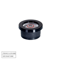 YIJIATOOLS YJ-CR1508B Inclinomètre Niveau à bulle de rechange en ABS acrylique Précision 1% Tige de centrage de précision 60' 360°
