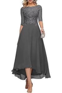 Lace Appliques <strong>Mother</strong> <strong>of</strong> <strong>the</strong> <strong>Bride</strong> <strong>Dresses</strong> for Wedding 3/4 Sleeves <strong>Tea</strong> <strong>Length</strong> Chiffon Formal Evening Party Gowns <strong>Mother</strong> <strong>Dresses</strong> - Product Image 5