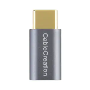 Cablecreation conversor tipo c para micro usb fêmea, adaptador USB-C para micro otg para smartphone