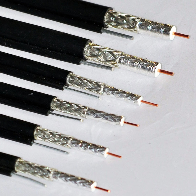 Softel High-Performance 75 Ohm RG6 Coaxial Cable with PVC Jacket and Messenger Soft and Durable Coax Cable