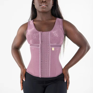Double Compression Vest Bra Waist Trainer Corset avec 17 Acier Os <span class=keywords><strong>Ventre</strong></span> <span class=keywords><strong>Plat</strong></span> Slim Body Shaper Fajas Colombianas Girdle - Product Image 1