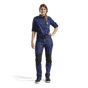 BLAKLADER - 320811358900XS Camisa de sarga para mujer Azul marino-EAN 7330509484739 CAMISAS DE TRABAJO - Product Image 3