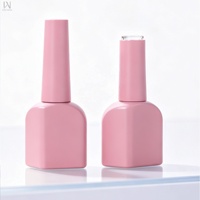 Bouteilles en verre OEM/ODM personnalisées avec logo, colorées, 12 ml, pour huile à cuticules, contenants vides pour art, avec bouchon, pinceaux, couche de finition et de base, gel UV, pour peinture