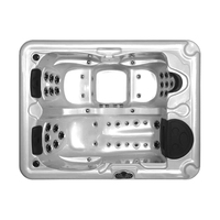 43 buse de massage Spa extérieur Bain à remous 3 personnes Acrylique luxe bain à remous baignoire de massage