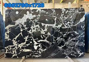 Dalle de marbre <span class=keywords><strong>noir</strong></span> antique de luxe, marbre <span class=keywords><strong>noir</strong></span> naturel avec veines blanches pour les murs, sols et comptoirs intérieurs d'hôtels et de villas - Product Image 6