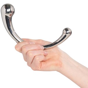 Gode en métal avec baguette <span class=keywords><strong>pour</strong></span> prostate, godemichet anal à double tête en acier inoxydable, massage du point G, jouets sexuels <span class=keywords><strong>pour</strong></span> hommes, femmes, lesbiennes et gays - Product Image 3