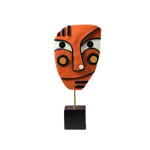 INS Nordic Style Resin Crafts Creative Living Room Wine Cabinet Decoration Wholesale Abstract Facial Art Smile Ornaments