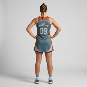 100% Polyester Sublimation Printed <b>Tennis</b> <b>Dress</b> Fitted Sleeveless Quick High Quality Lightweight Women's Netball Uniform Solid - Product Image 6