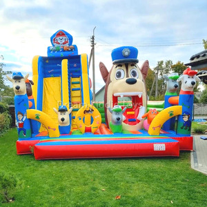 บ้านเป่าลมรูปอุ้งเท้าสุนัขเด้งปราสาทเด้งดึ๋งสำหรับเด็กการ์ตูนเด้งคอมโบเด้งพร้อมสไลด์ - Product Image 4