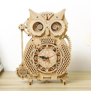 Wholesales DIY 3d Wooden <b>Puzzle</b> for Adults Kids for Home Decor Creative Owl Pendulum Clock <b>Puzzle</b> - Product Image 2