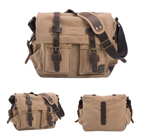 Nouveau design <span class=keywords><strong>de</strong></span> sac messager en toile personnalisé avec intercalaire pour ordinateur portable sac porte-documents sacs à bandoulière tendance unisexe - Product Image 3